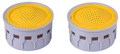 Cornat TECWS508 Inserto M22/M24 per risparmio idrico fino al 70% con guarnizione adatta per aeratore standard grigio in plastica interna, ugello miscelatore, argento