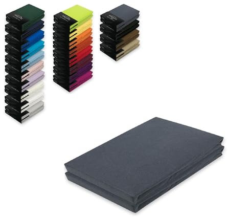 Doppelpack Jersey Spannbettlaken 180-200 x 200 cm Anthrazit