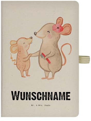 Mr. & Mrs. Panda Personalisiertes Buch Heilerziehungspflegerin Herz - Personalisierte Geschenke, personalisiert, Ausbildung, Witzig, Notizbuch, Geschenk, Spruch, personalisierbar, A4