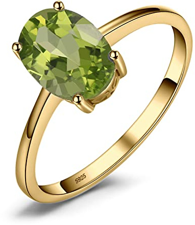 JewelryPalace Echt Edelstein Granat Citrin Peridot Blautopas Amethyst Ringe, Verlobungsring Promise Solitär Verlobung Ring Silber 925 Damen, Silberringe Antragsring Ringe, Damen Schmuck Rosegold Gold