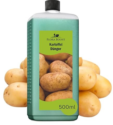 Konfitee Kartoffel Dünger Flora Boost 500ml I Für bis zu 100L Gießwasser I Gemüsedünger für Kartoffel Pflanzen I Flüssiger Blatt- & Wurzeldünger I 100% natürlicher Pflanzendünger