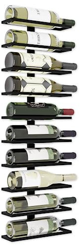 Lenmar, Weinregal aus Metall für Flaschen, LOFT 1-10, 90 x 28 x 10 cm, 10 Flaschen, Wein, Flaschenregal, Kellerregal, Regale, Flaschenhalter Robuste Weinlagerung