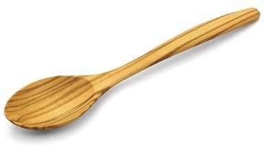 WONDERFUL 100% Natural Olive Wood Spoon, 7 Inch Wooden Spoons for Eating, Perfect for Mustard/Sugar/Salt/Honey/Soup/Tea/Coffee/Smooth/Dessert, Safe & non-toxic Spoons for Kids