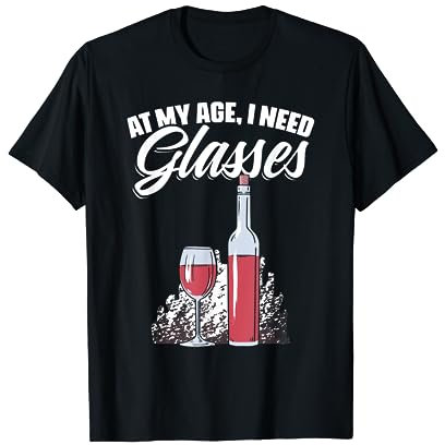 At My Age I Need Glasses Martini Cocktail Martini Lovers T-Shirt