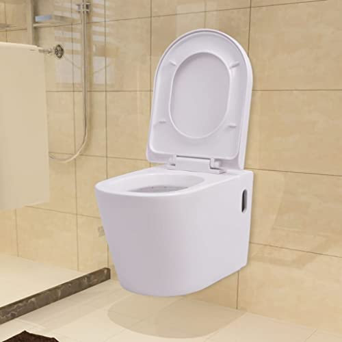 Sanitär-Wand-WC, Keramik, Weiß
