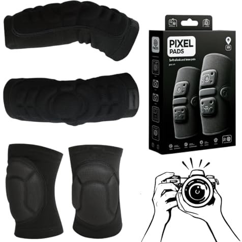 Pixel Pads - Innovative Knee and Elbow pads specifically designed for photographers - Protect your knees and elbows while taking low shots. - Can be worn under clothes - 3