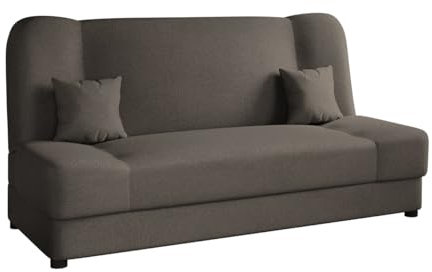 Mirjan24 Schlafsofa Jonas, Sofa mit Bettkasten und Schlaffunktion, Bettsofa, Dauerschläfer-Sofa, Schlafcouch, Materialmix, Couch vom Hersteller, Wohnlandschaft (Velo 625)
