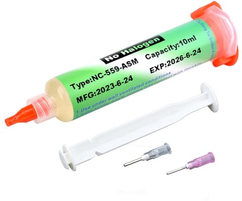 Flussmittel LöTen,LöTpaste,Flussmittel,LöTflussmittel,Mit Schubstange,138℃ Löt Flussmittel No-Clean Lötflussmittel Für Led Smd Pcb Bga ElektroniklöTen(10ml)