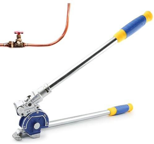 Manual Tube Bending Machine, Air Conditioning Copper Tube Bending, 12.7mm, 5/8, 3/4, 7/8, 12mm Tubing Bender, 180° Copper Aluminum Tubes Bending Tool, for Soft Copper/Aluminum Pipes 12mm-Metric