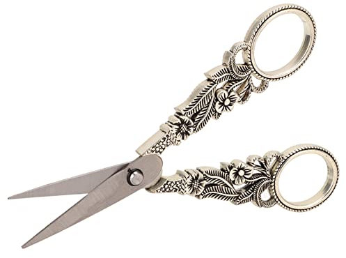 Tijeras Artesanales de Acero Inoxidable, Alta Nitidez, Ahorro de Esfuerzo, Amplia Aplicación, Bordado, Hilo de Costura, Tijeras Vintage de Ganchillo, Uso Doméstico