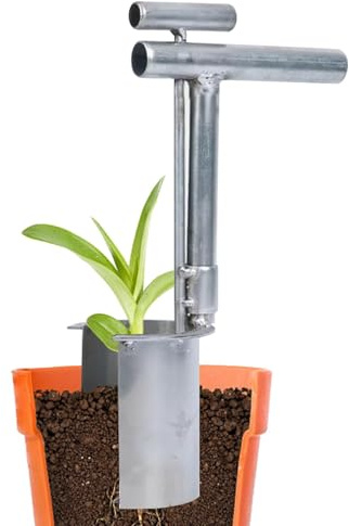 Outil de Plantation de bulbes, transplanteur de - Transplanteur de barils de Jardin,Outil de Plantation de bulbes en Acier Inoxydable, Outil de Transplantation de Jardin Portable pour