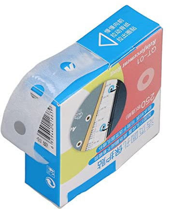 Stabile PVC -Loch -Punch -Verstärkungsaufkleber mit Wasserdichtem Klebstoff für Einfache DIY -Projekte und Dokumentschutz - Ideal für die Stärkung von Papierlöchern und das Handwerk - Weiß - Weiß