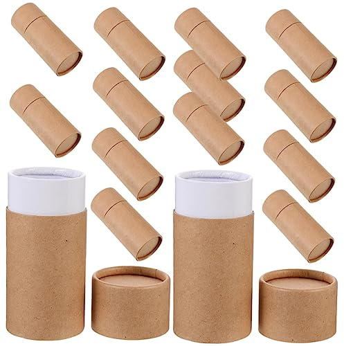 WEKAMOS 15stücke Runde Geschenkbox Mit Deckel Verpackungsbox Aus Teeblatt-papier Aufbewahrungsröhre Für Ätherische Ölflaschen Tragbare Mehrzweck-aufbewahrungsbox Praktisch Und Sicher