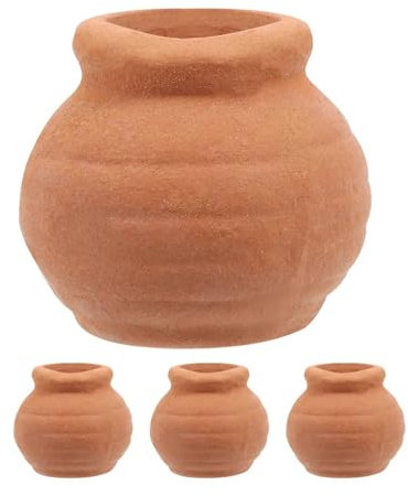 XPJYUA Pots en Terre Cuite Lot de 4 Petits Pots de Fleurs succulentes en Terre Cuite for Plantes(1.50X1.50X1.50CM)
