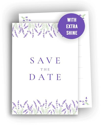 Edition Colibri Biglietti Save the Date – Biglietti A6 per matrimonio, cerimonia civile, compleanno, festa in giardino, battesimo, comunione, cerimonia di maturità, baby shower, set da 10, lavanda