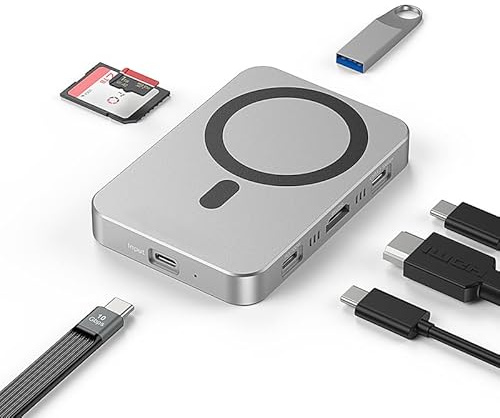 Zoravson Alloggiamento magnetico M.2 NVMe SSD e docking station USB C con ventola di raffreddamento per iPhone 16 15 Pro Max ProRes, USB C 3.2 Gen2 10Gbps a NVMe, ricarica PD da 100 W, senza attrezzi