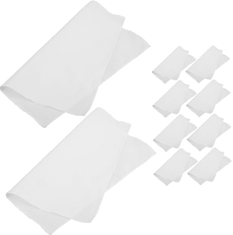 Veemoon 10pezzi Tessuto Cotone Bianco Quadrati Per Piante e Pressatura Kit Fai Da Te Per Creazioni Artigianali