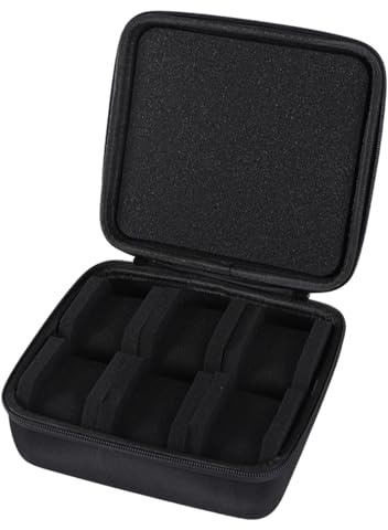 ZYMIADOU Bärbar 6 spår klocka förvaringspåsar vattentät reseväska med mjukt foder för smartwatch armbandsur låda dragkedja smartklocka reseorganiserare