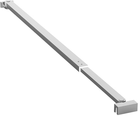 Braccio Di Supporto A Parete Per Box Doccia Walk-In Doppio Snodo 180° Estensibile 70-120 Cm In Acciaio Cromato Lucido