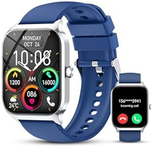 Tiksounds Smartwatch da donna e uomo, touch screen HD da 1,85, orologio fitness con cardiofrequenzimetro, 115+ modalità sportive, IP67, impermeabile