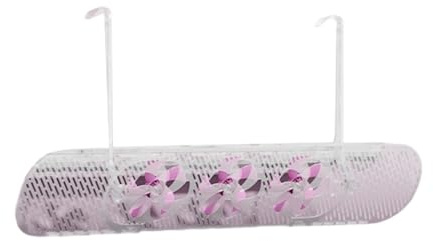 CashMuch Déflteur de climatisation extensible avec ventilateur, guide de vent réglable et bouclier de sortie d'air pour maison, appartement, chambre d'étudiant, blanc transparent