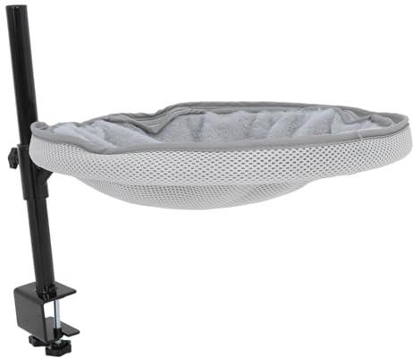 SUPVOX Katzenbett Schreibtisch Hängematte Verstellbar 360° Drehbar mit Waschbarem Bezug Schlafplatz für Kätzchen Kompakt für Büro Zuhause