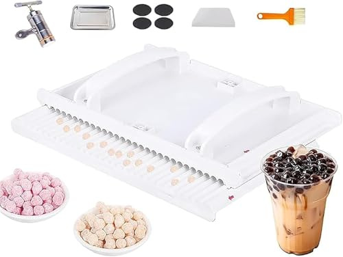 Máquina formadora de cuentas de tapioca, herramientas for hacer perlas de bricolaje de 3 a 12 mm, diseño de doble mango, frotación de bolas de yuca con bolas de taro.(8MM)