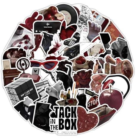 Reccisokz 50 Pezzi Cartoon Adesivi Delle Y2k, Stickers Aesthetic,Impermeabili, Per Laptop, Valigie, Auto, Telefono, Per Bambini E Adulti