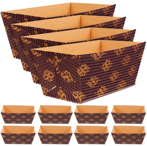 Alasum Moldes de Papel para Pan Pequeños 25 Unidades 80x40x40 Mm Resistentes a Altas Temperaturas Desechables para Hornear Pasteles y Cupcakes en Fiestas y Eventos