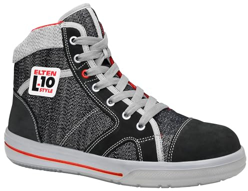 ELTEN SENSATION Mid ESD S2, chaussures de sécurité pour femmes et hommes, légères, embout en acier, matière supérieure : cuir + textile, doublure intérieure : textile (respirant), taille 41