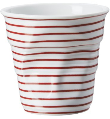REVOL Gobelet 18 cl Froissés Cappuccino Marinière Rouge