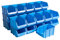 hünersdorff Kit 26 gavetas de almacenamiento apilables, Cajas de almacenaje, Organizador para herramientas, gran estabilidad dimensional y capacidad de carga,de polipropileno (PP), tamaño 3, azul
