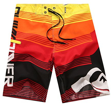 YOUJIA Uomo Costumi da Bagno Leisure Travel Short Pantaloncini da Surfe Rosso L