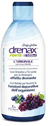 Drenax Mirtillo 500ml Integratore Alimentare Drenante, Depurativo e per la circolazione a base di linfa di betulla, ortosifon.