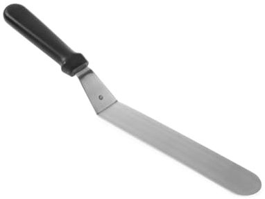 HENDI 855683 Wender, schmal, glatte flexible Klinge, Pfannenwender, Winkelpalette, Streichmesser, Glasurmesser, Tortenpalette, Klinge: 254mm, 37x375mm, Edelstahl/Polypropylen, 254x37 mm