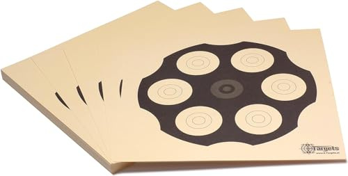 Zielscheiben *Revolver Target* / 26x26 cm/Schießscheibenkarton 200 g/m²