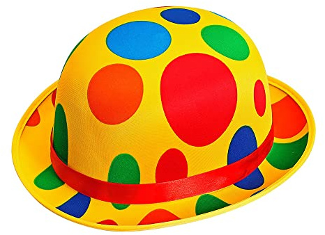 W WIDMANN MILANO Party Fashion 03119 - Hut Clown aus Satin, für Erwachsene, Accessoire, Fasching, Karneval, Mottoparty