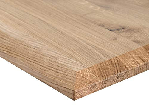boho office® Schreibtischplatte, Tischplatte – 160 x 80 x 2,5 cm in Wildeiche Massivholz mit Parkettöl veredelt, seidenmatt