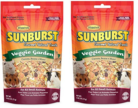 Higgins Sunburst Veggie Garden, 5 Ounces, Gourmet Natural Treats for All Small Animals (2 Pack - 5 Ounces)