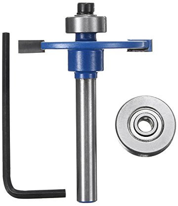 MASUNN 1/4 Inch Shank Biscuit Joiner Cutter Router Bit With Bearing Woodworking Cutter