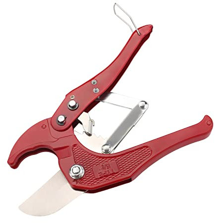 Utoolmart Stahlklinge Ratsche PVC-Rohr Rohr Kunststoff-Rohrschneider Roter Rohrschneider 2 Stk