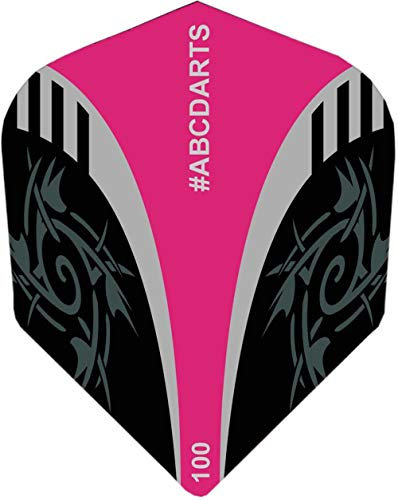 ABCDarts Unisex-Adult Tribal Dart Flights, Pink, Klassische