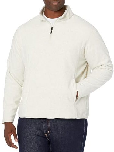 Amazon Essentials Herren Winterjacke aus Polarfleece mit Viertelreißverschluss