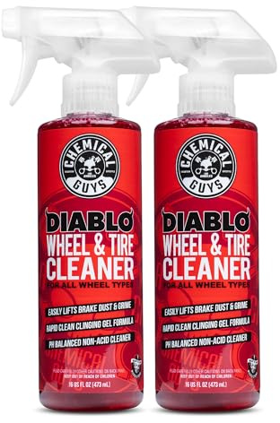 Chemical Guys Diablo Wheel Cleaner Spray - 2 Pack 16 oz Bottles, Safe on All Wheel & Rim Finishes, Sprayable Formula Removes Brake Dust, Dirt & Grime, Car Care for Trucks, SUVs, Motorcycles & RVs