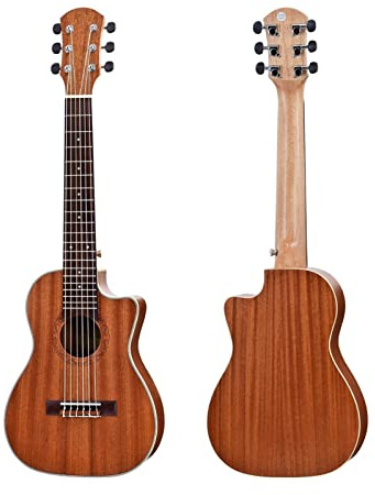 ZZZYW Mini Guitarrista eléctrica de 30 Pulgadas Guitarras acústicas de 6 Cuerdas Guitarra de Viaje de Ukelele (Color : Ordinary guitalele, tamaño : 30 in Baritone)