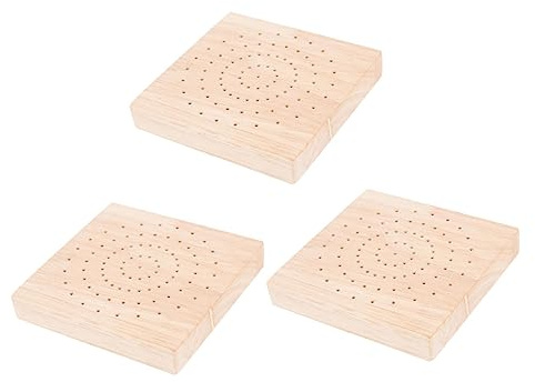 KICHOUSE Support À Sucettes en Bois 10X10X0.71 Pouces Présentoir À Trous Multiples pour Buffet Fête Réception Multifonctionnel pour Cake Pops Et Bonbons