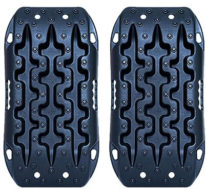 Mini-Recovery-Traktionsbretter, Traktionsreifenleiter und -matte, Reifengriff-Fahrzeug-Traktions-Recovery-Tracks für Offroad-Sand-Schnee-Schlamm-Tracks (Farbe: Grün, Größe: 22,6 x 12 Zoll - 2 Stück)
