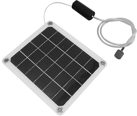 Aeratore Solare per Laghetto Impermeabile 20 W, Ossigenatore per Pompa D'aria Solare per Acquario, Pompa D'aria Solare con Pietre a Bolle D'aria per Serbatoi di Laghetto per Pesci