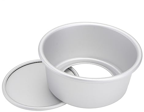 AUTSUPPL Molde Redondo De Fondo Desmontable De Aluminio Anodizado Para Pasteles Tartas y Mousse Utensilio De Cocina Antiadherente Para Repostería