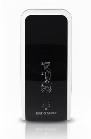 Blanc HYGIENIC Cosmos Sensor-WC-Sitzreinigerspender Schwarz-Weiß | Sensor-WC-Sitzreiniger Schwarz-Weiß, 3 Dosierstufen, bis zu 1.000 Anwendungen je 1-L-Kartusche; ohne Füllmittel/Batterien